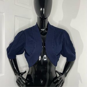 Ashley Stewart Navy Blue Shrug Sweater